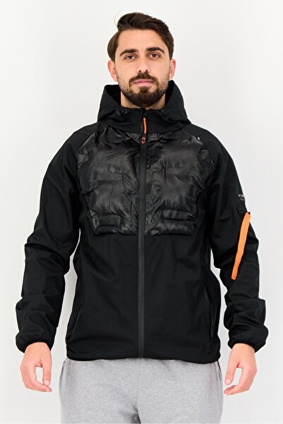 Ellesse Men Sportswear Fit Long Sleeve Full Zip Outdoor Hoodie Jacket, Black