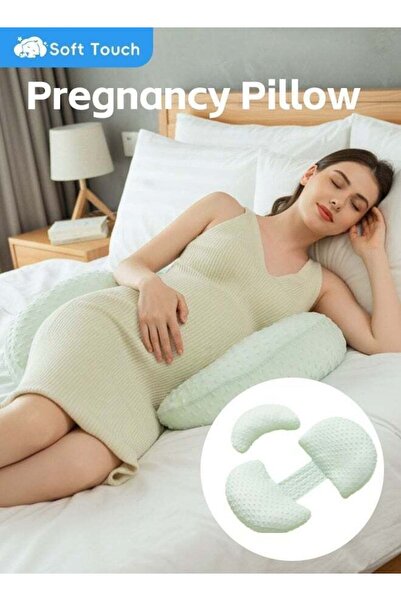 Soft Touch Maternity Pillow, Pregnancy Pillow, Portable Adjustable Side Pillo...