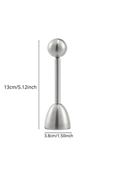 Choice أداة مطبخ من الفولاذ المقاوم للصدأ الفضي لقطع غطاء البيض لإزالة قشر البيض المسلوق بدقة E