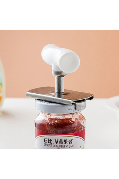 Choice فتاحة زجاجات G769 بيضاء اللون من الفولاذ المقاوم للصدأ، فتاحة علب متعد...