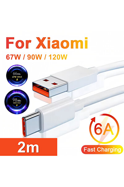 Choice كابل USB من النوع C للشحن السريع 2 متر 6 أمبير 67 واط 90 واط 120 واط ل...