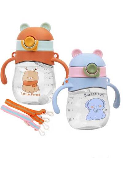 Gonice 2-Pcs Baby Sippy Cups 300ml with Weighted Straw & Easy Grip Handles