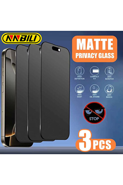 Choice14 واقي شاشة زجاجي غير لامع للخصوصية لهاتف آيفون 13 ميني، 3 قطع، من NNBILI
