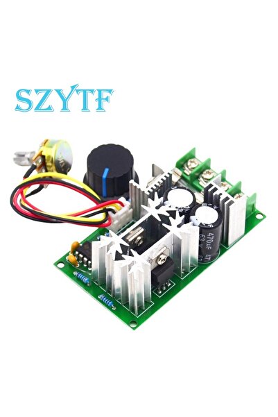 SZYTF منظم سرعة محرك تيار مستمر 20 أمبير بتقنية PWM بجهد 10-60 فولت، وحدة قيا...