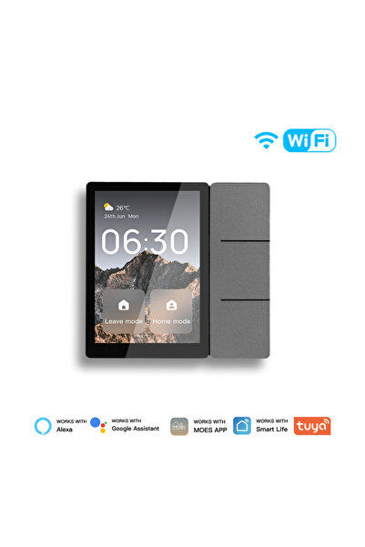 MOES شاشة 3.5 بوصة (الاتحاد الأوروبي) Tuya WiFi 3.5 بوصة لوحة تحكم مركزية ذكية تعمل باللمس شاشة مركزية 3 مرحلات