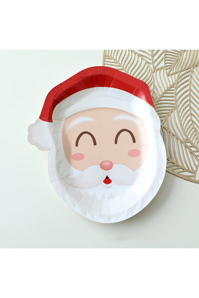 Choice Santa Claus 10 pcs/bag Christmas Party Disposable Cartoon Plate Set