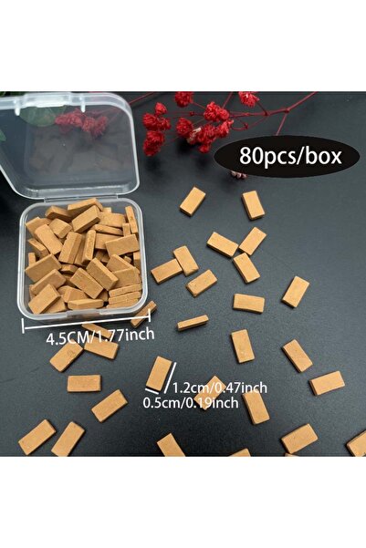 Choice Orange 80pcs/1box 1:35 mini wall tiles miniature brick statue model br...
