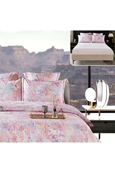 CHIRASO CHIRASO Lingerie Set, Thick Satin, 6 pieces, in box, with Fitted Sheet with ELASTIC 180x200+30cm