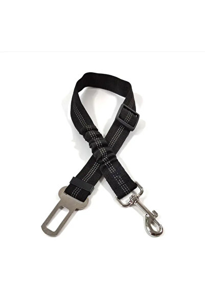 Choice حزام أمان عاكس أسود للكلاب - حزام نايلون متين وقابل للتعديل مع حزام من القماش المطاطي