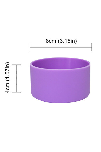 MOJOYCE Purple 24oz Silicone Water Bottle Boot For 24oz 32oz 40oz Cup Anti-Slip Protective Sleeve Bottom Bum