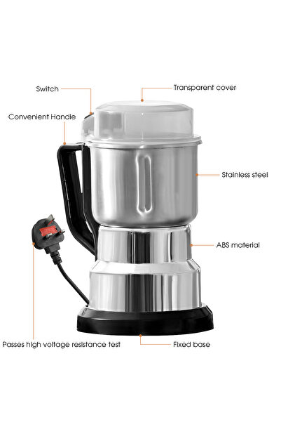 Choice مطحنة كهربائية للحبوب والتوابل والفول والمكسرات والمطبخ من المملكة المتحدة، سعة 500 مل، محضر طعام للأطفال، بقوة 200 وات، متعددة الوظائف