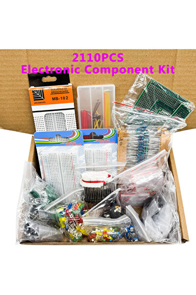 Choice مجموعة مكونات إلكترونية مكونة من 2110 قطعة، الإصدار النهائي، مكثفات وم...