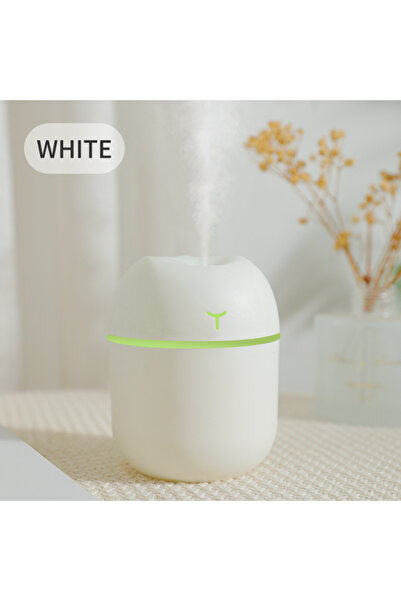 Choice مرطب هواء محمول يعمل بالموجات فوق الصوتية بمنفذ USB أبيض اللون، موزع للزيوت العطرية، منقي هواء للسيارة مع إضاءة LED من روما