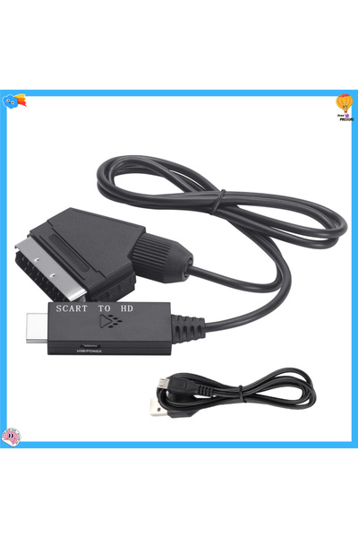 Choice محول SCART إلى HD محول Scart إلى HDMI مع كابل إدخال Scart ومنفذ إخراج ...