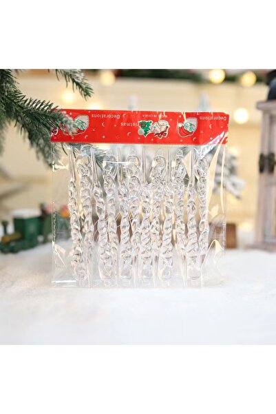 Choice 12pcs 13cm 12/24/36pcs Crystal Clear Christmas Tree Ornaments Icicle D...
