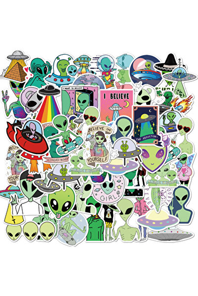 Choice 50 قطعة من ملصقات جرافيتي جديدة على شكل رسوم متحركة فضائية للأولاد، لع...
