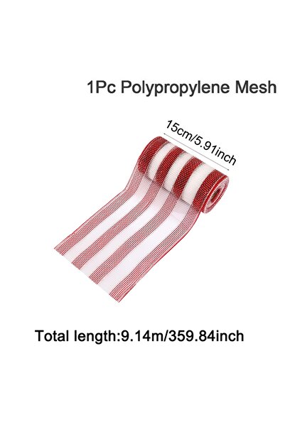 Choice 108 10 ياردة ديكور عيد الميلاد شبكة شريط زينة عيد الميلاد للمنزل الباب...