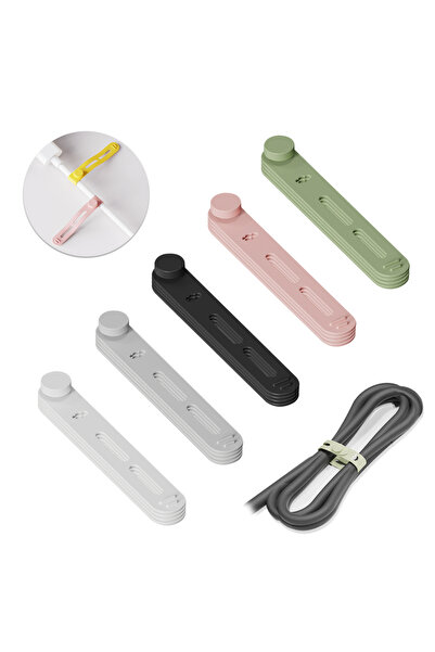 Choice 20 قطعة من أربطة الكابلات السيليكونية متعددة الألوان من UMUST، قابلة ل...