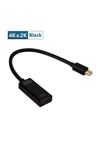 Choice كابل محول 4K أسود Mini DP إلى HDMI متوافق مع 4K/1080P Mini DP ذكر إلى ...