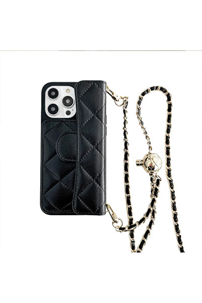 Choice جراب هاتف جلدي فاخر مزود بفتحة للبطاقات قابل للتعديل لهاتف iPhone 16Pr...