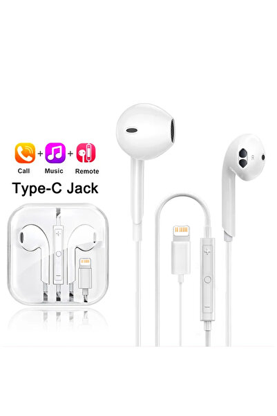 Choice سماعات رأس جاك الأصلية لأجهزة iOS وiPhone 16 و15 و14 و11 و12 و13 Pro Max وXR وXS و7 و8 Plus وWi-Fi