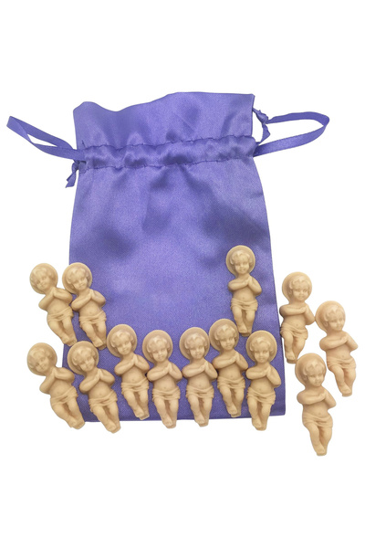 Choice مجموعة مكونة من 14 قطعة من كيكة كينج بيبيز بيكرز مع حقيبة هدايا و13 تمثالًا صغيرًا من كيكة بيبي يسوع للحفلات