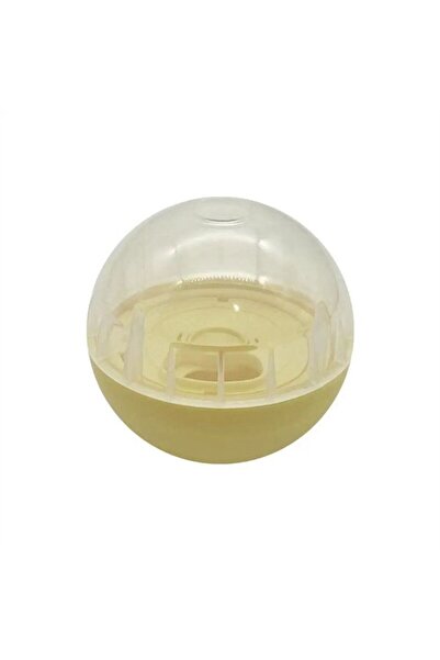 Choice ألعاب تفاعلية للكلاب والقطط باللون الأصفر مع كرات طعام قابلة للتعديل و...