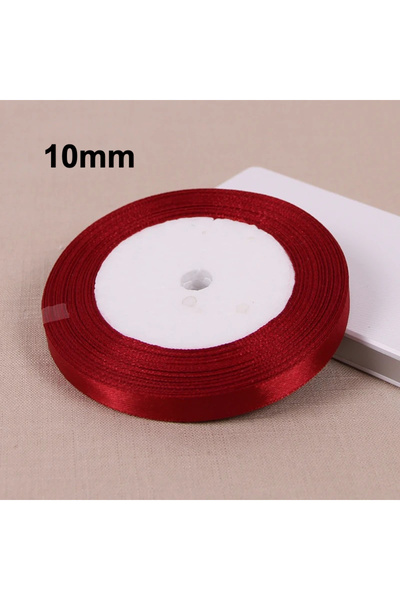 Choice شريط ساتان 10 مم، وجه واحد، شريط ساتان أحمر فاتح، 25 ياردة، لوازم يدوي...