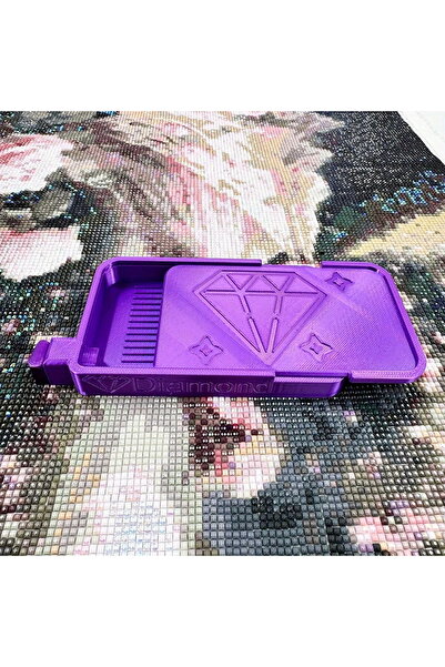 Choice Purple 5D Diamond Painting Tools Art Ship Type Dot Drill Tray Slide Co...
