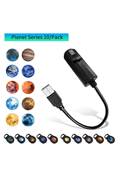 Choice 10 أفلام كوكب USB جهاز عرض ضوء الليل LED عيد الميلاد هالوين مصباح القم...