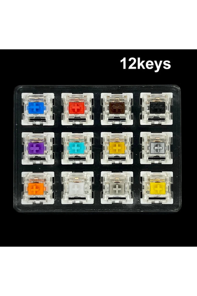 GGBEE 12 Key Tester Outemu Switch Tester for Mechanical Keyboard Gaming Switch 9 12 Key Blue Linear Clicky