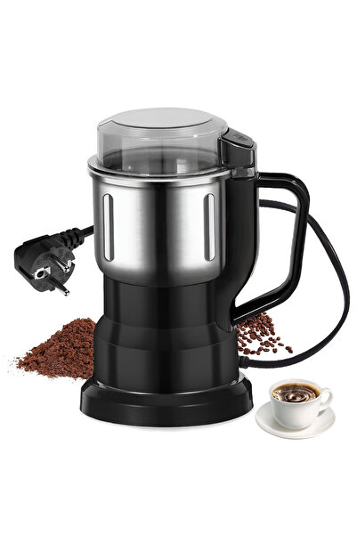 Choice مطحنة كهربائية بقاعدة سوداء من الاتحاد الأوروبي، مطحنة حبوب وتوابل وفول ومكسرات، سعة 500 مل، محضر طعام للأطفال، 200 واط، متعدد الاستخدامات