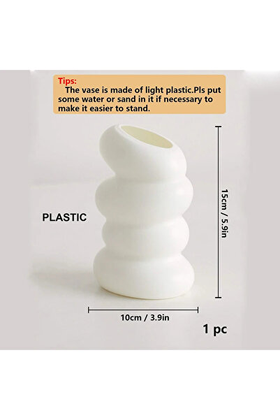 Choice WHITE Plastic Spiral White Vase Nordic Flower Arrangement Container fo...