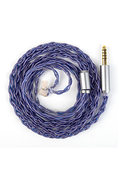 Choice كابل سماعة أذن نيون QDC4.4 KBEAR أرجواني بطول 1.2 متر، 4 أنوية 5N، سلك سماعة رأس هاي فاي OFC عالي النقاء، سلك مطور
