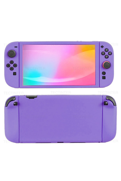 Choice جراب حماية سيليكون لجهاز تحكم نينتندو سويتش 2، أرجواني، غطاء كامل منقسم