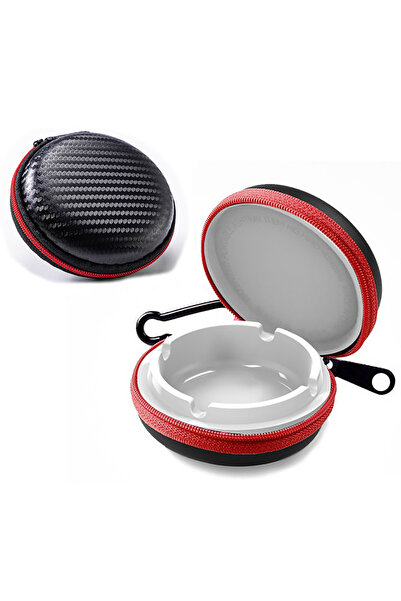 Choice منفضة سجائر محمولة باللونين الأسود والأبيض مع حلقة مفاتيح مقاومة للرائ...