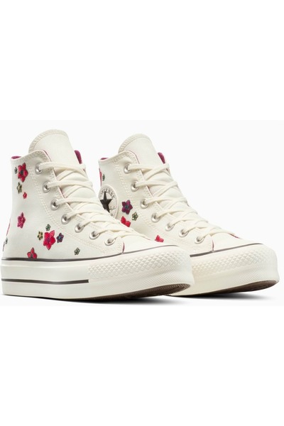 Converse Sneakers Chuck Taylor All Star Lift Platform Flowers, Beige, Unisex