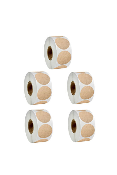 Choice 5 لفات 1/2/3 لفة ورق ملصقات ذاتي اللصق دائري من كرافت، تصنيف الملصق، ا...