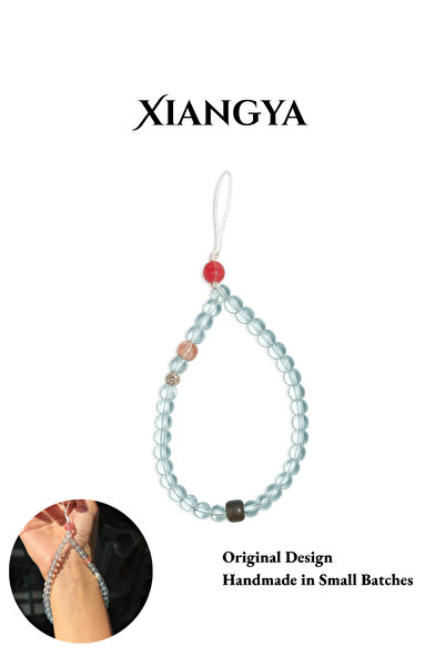 XIANGYA سلسلة مصنوعة يدويًا من كريستال البطيخ ولون اليشم لتعليقات الهاتف