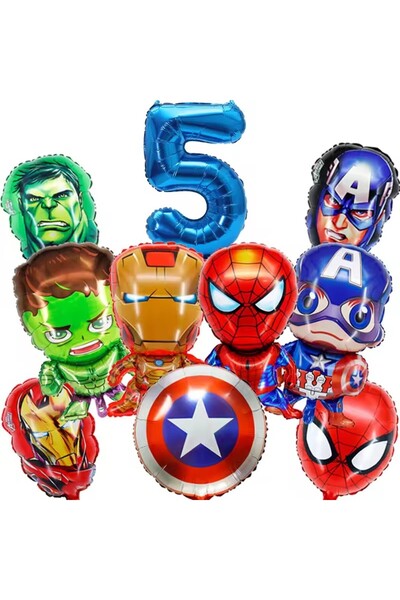 Choice as picture 5 Marvel Superhero Birthday Balloon set SpiderMan Iron Man ...