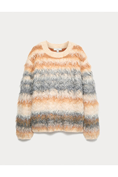 Marks & Spencer Çizgili Yuvarlak Yaka Kazak