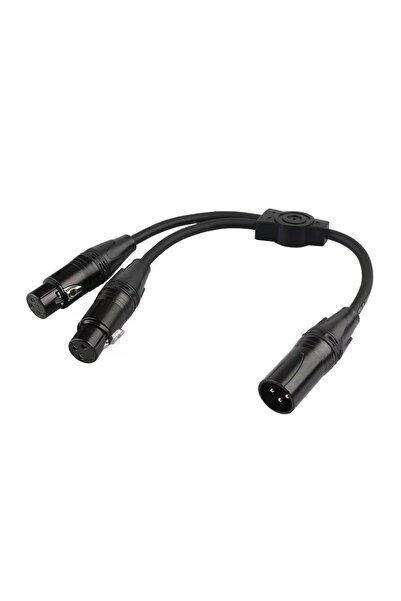 Choice كابل موزع XLR بطول 0.5 متر وبطول 50 سم، كابل Y من 1 XLR أنثى إلى 2 XLR ذكر، موزع ميكروفون متوازن C