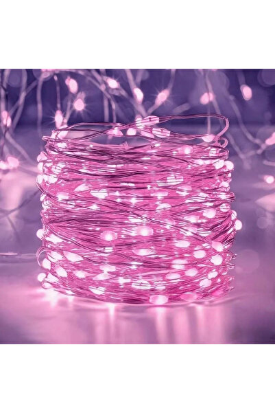 Choice سلسلة إضاءة وردية اللون تعمل بالبطارية، بطول 2 متر، تحتوي على 20 مصباح...