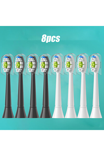 choice2 4White 4Black 4-16pcs Replacement Toothbrush Heads Compatible with Ph...