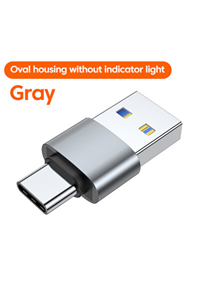 Choice محول USB 3.0 إلى USB C ذكر إلى ذكر دائري بدون ضوء GY للشحن السريع ونقل...