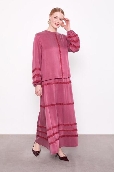 Levidor 131029 Kadın Dantel Detaylı Etekli Takım