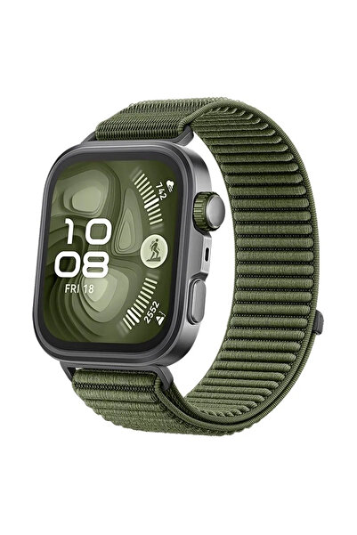 Choice سوار رياضي من النايلون المنسوج باللون الأخضر الداكن لساعة Fit4Pro Fit4...
