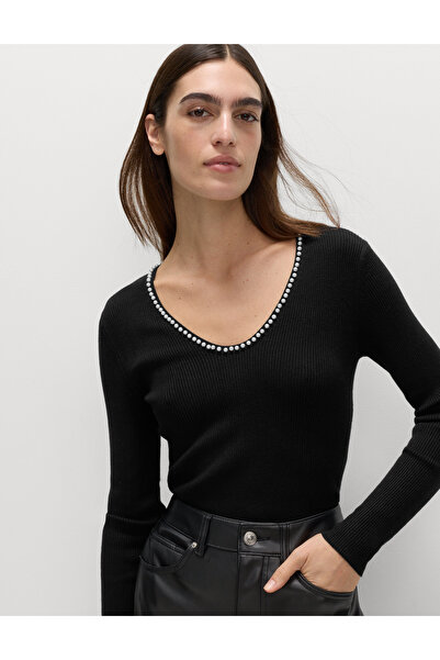 Marks & Spencer Boncuk Detaylı Fitilli Bluz