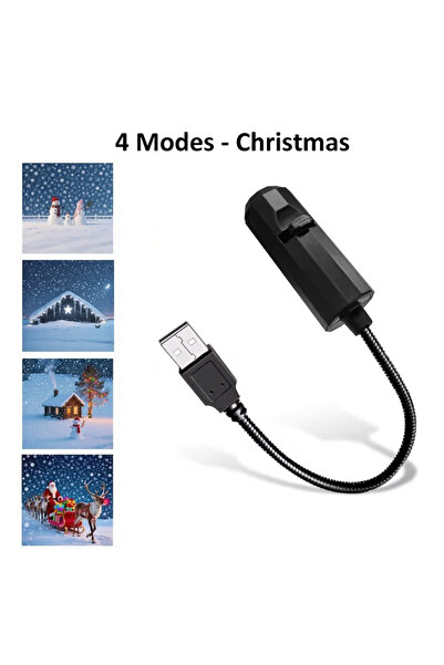 Choice 4 Modes - Christmas Rotatable LED Night Light USB Christmas Projector ...