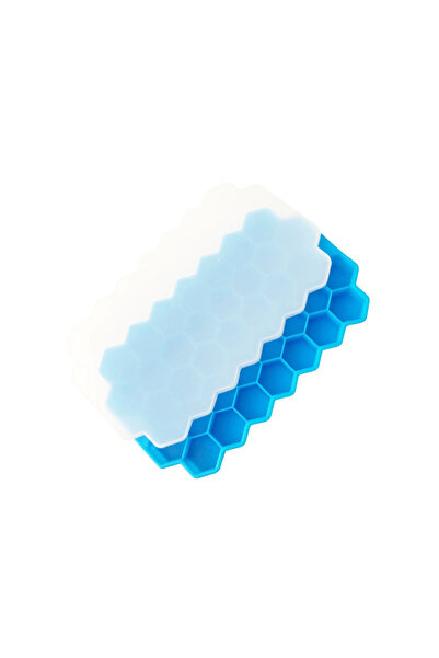 Choice7 blue hexagon Creative Hexagon 37 Grid Ice Making Honeycomb with Lid S...